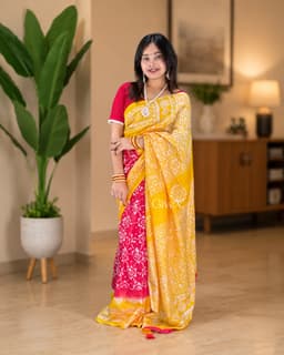 Soft Silk Tie-Dye Saree