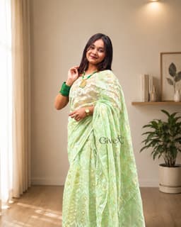 প্রিমিয়াম টেনসেল জামদানি এক্সক্লুসিভ শাড়ি