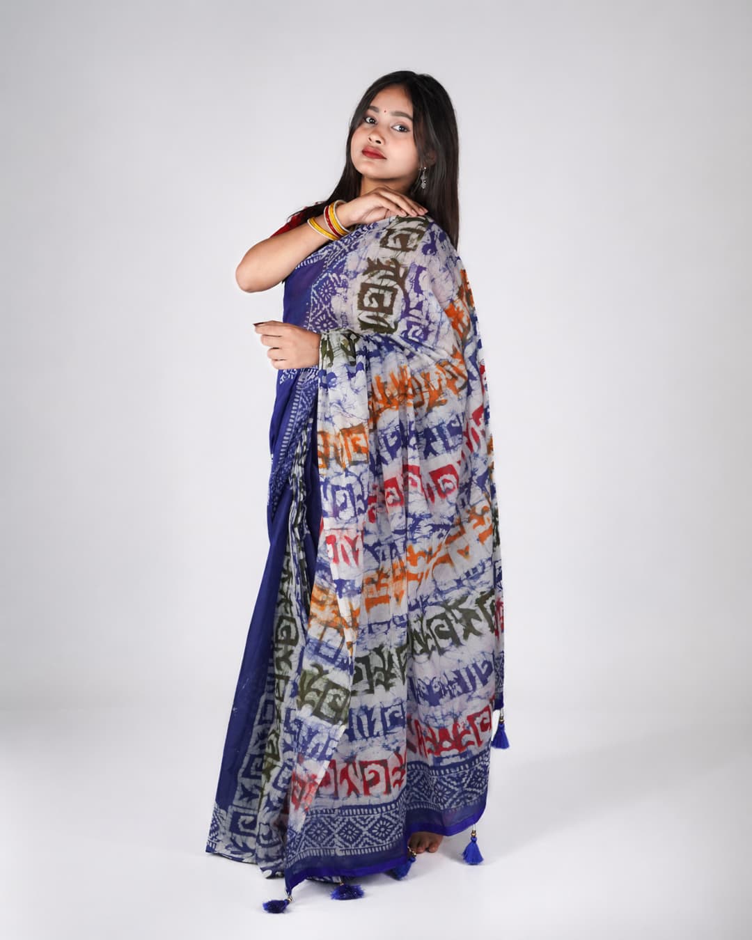 সপ্তরঙা রানি বাটিক শাড়ি (Saptaranga Rani Batik Saree)